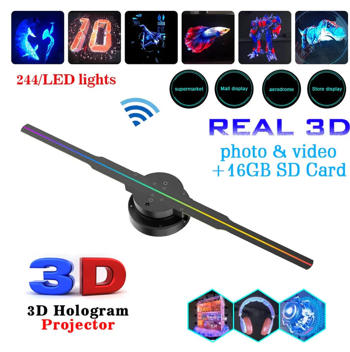 3d LED Holographic Projector Display Advertising Light